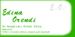 edina orendi business card